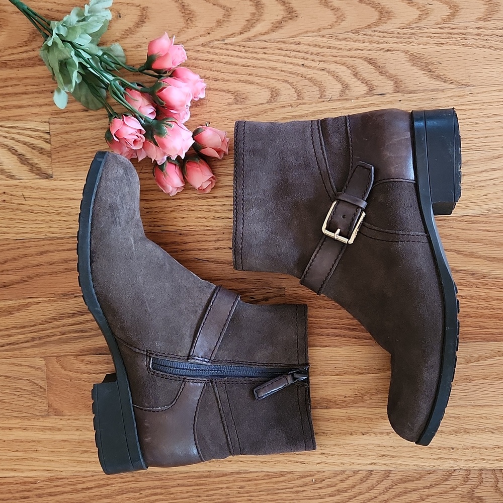 Cole Haan Waterproof Brown Suede Leather Boots / Booties Size 7